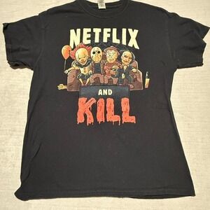 Netflix and Kill Horror Movie Movie graphic t-shirt Jason Pennywise Freddy